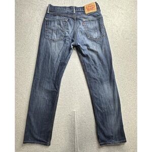 Levis 511 Jeans Mens 30x30 Blue Denim Slim Fit Distressed Button Fly 4090